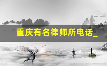 重庆有名律师所电话_重庆百君律师事务所官网