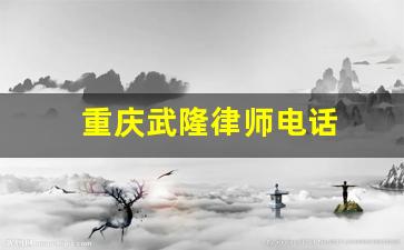 重庆武隆律师电话