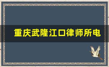 重庆武隆江口律师所电话_重庆南岸区律师