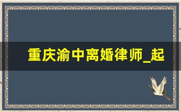 重庆渝中离婚律师_起诉离婚律师