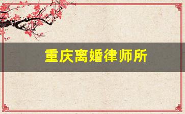 重庆离婚律师所