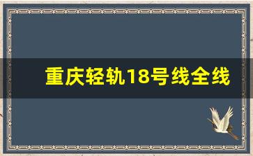 重庆轻轨18号线全线站点位置图