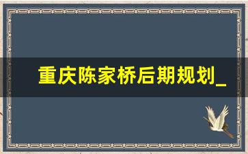 重庆陈家桥后期规划_重庆陈家桥轻轨站附近怎么样