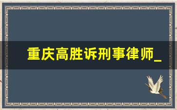 重庆高胜诉刑事律师_重庆知名度较高的民事律师