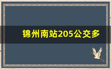 锦州南站205公交多长时间一趟