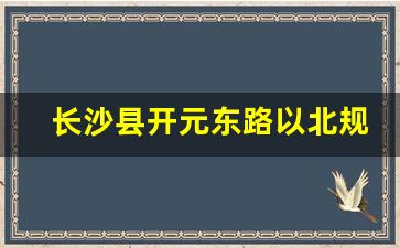 长沙县开元东路以北规划