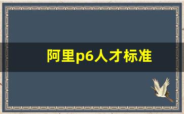 阿里p6人才标准