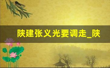 陕建张义光要调走_陕建集团毛浓成简历