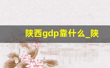 陕西gdp靠什么_陕西的经济情况怎么样