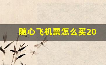 随心飞机票怎么买2024年的票_航空年卡任意飞2024