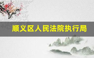 顺义区人民法院执行局_北京顺义法院上班时间