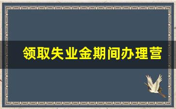 领取失业金期间办理营业执照_自己是法人可以领失业金吗