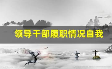 领导干部履职情况自我评价表_个人履职尽责工作总结100字