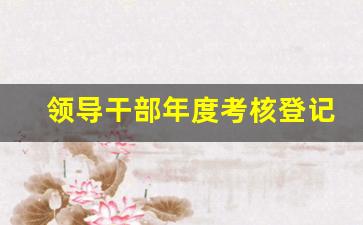 领导干部年度考核登记表个人总结_对领导班子成员逐一评价