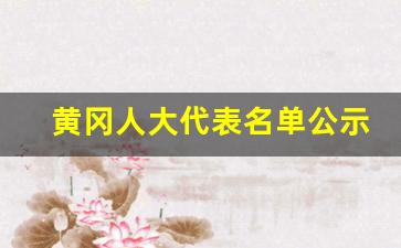 黄冈人大代表名单公示_黄冈市政府人员职务名单