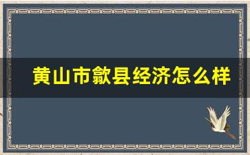 黄山市歙县经济怎么样_黄山市经济排名